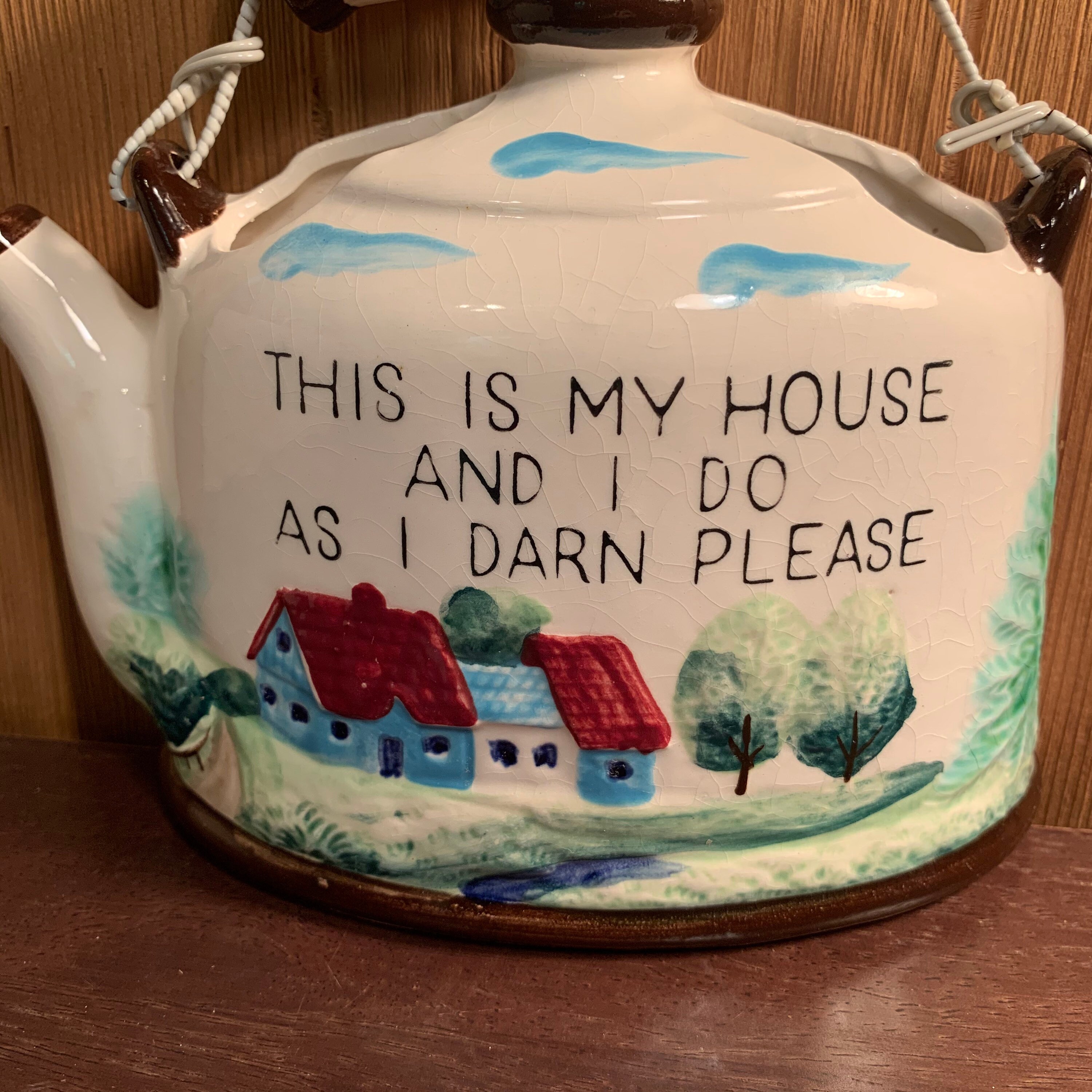 Norcrest Teapot Wall Pocket Planter Do As I Darn Please Etsy