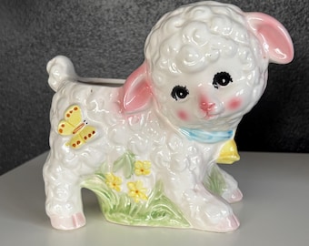 Inarco Spring Lamb Indoor Decorative Planter - Easter - Nursery - Sheep