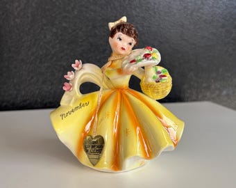 Lefton November Birthday Girl Figurine