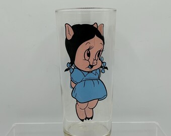 Looney Tunes Petunia Pig 1973 Pepsi Collector Series Glass Tumbler Cup