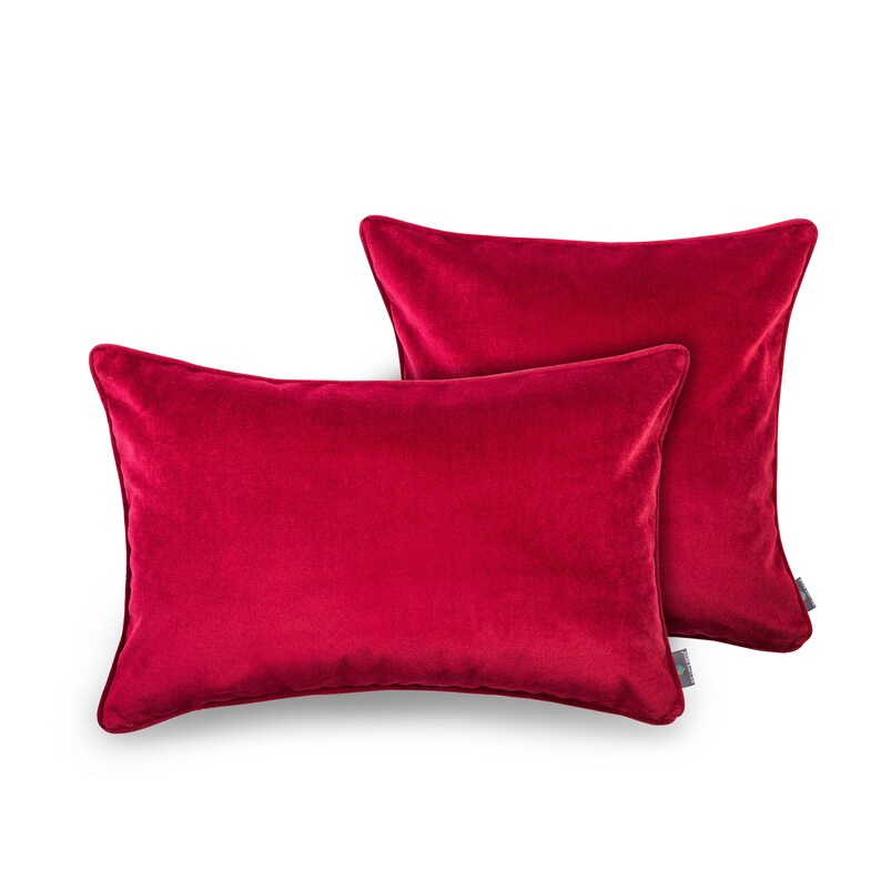 We Love Beds Elegant Burgundy High Quality Velvet Pillow Case Etsy