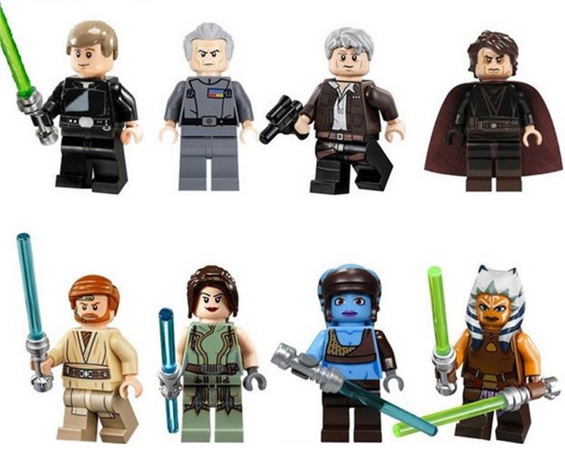 Lot Of 8 Figures Lego Star Wars Luke Skywalker Wilhuff Etsy