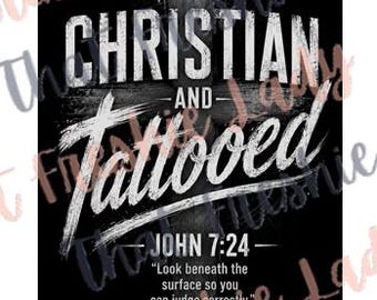 Christian Man Design PNG, and tattooed (Digital Download)