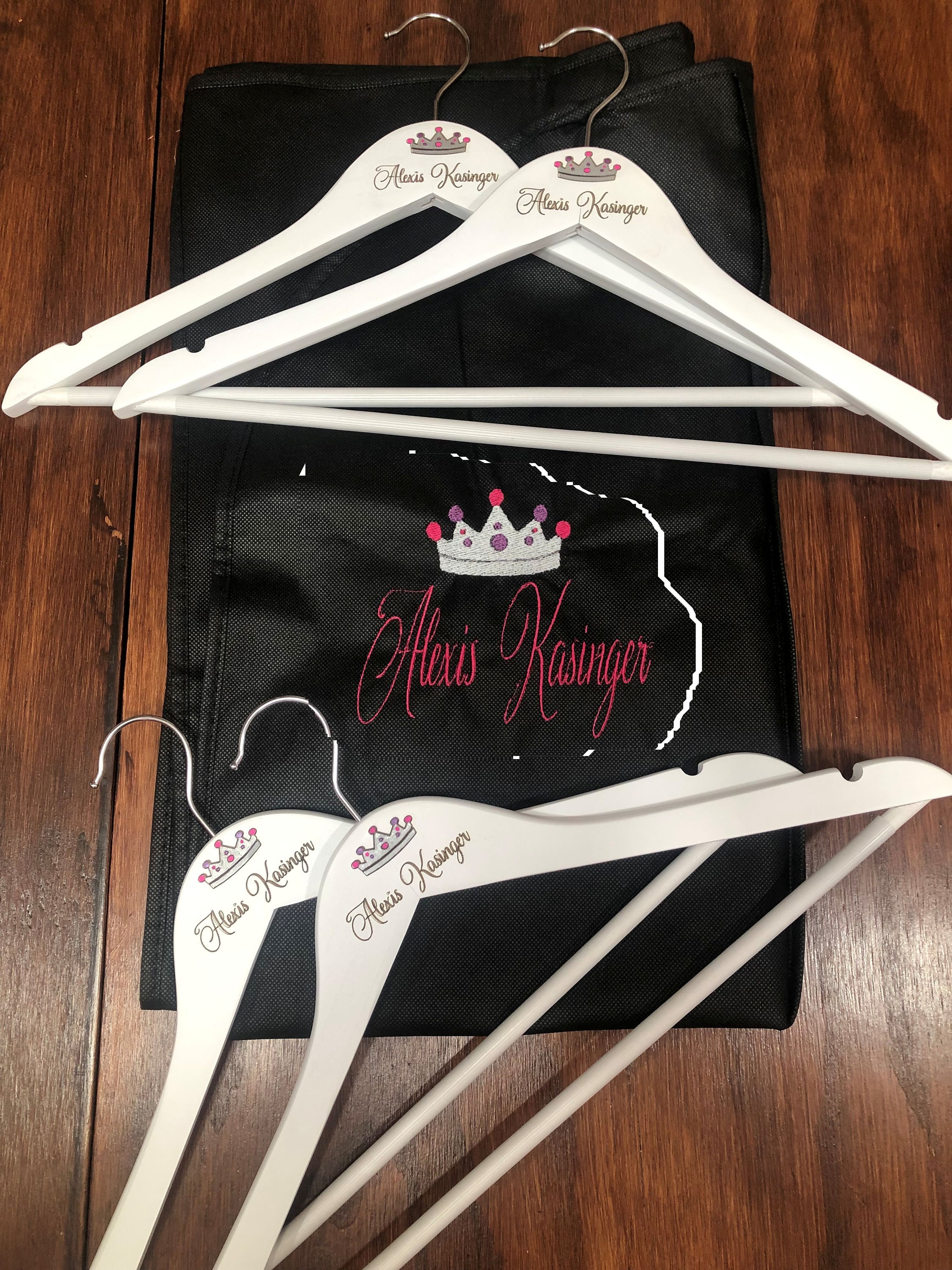 Princess, Pageant, Tiara Garment Bag Embroidered With a Tiara and Name