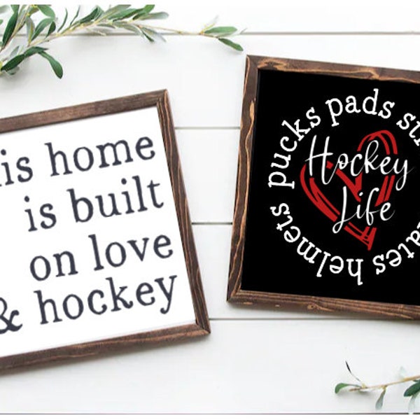 Hockey Painted Signs