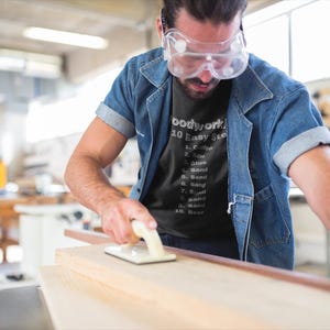 Woodworking 10 Easy Steps Unisex T-Shirt, Woodworking Tee, DIY Builder Shirt, Craftsmanship Top, Carpentry Gift