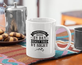 Paraprofessional Ceramic Mug, Teacher Gift, Funny Coffee Cup, 11oz, 15oz, Relaxing Tea Mug, Unique Office Decor