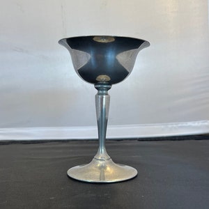 Pewter Goblet, Unusual Unidentified Hallmark, Vintage Chalice