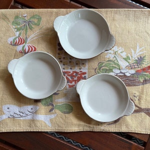 Hall Au Gratin, USA Pottery, Shallow Au Gratin Dishes, Set of 3, Brown,  Round, Hall AuGratin Dishes