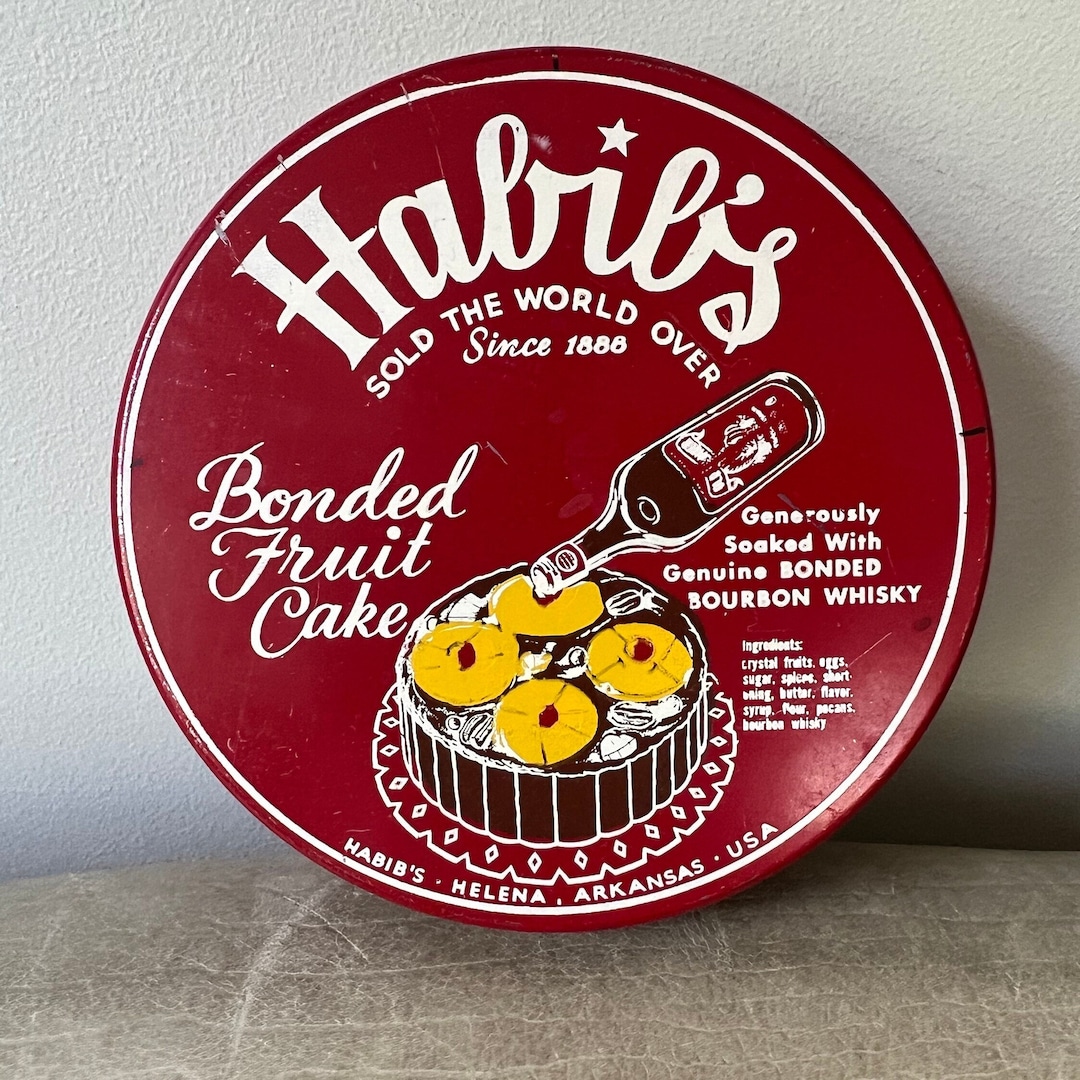 Rare Vintage Fruit Cake Tin Habib's Fruit Cake Tin Etsy