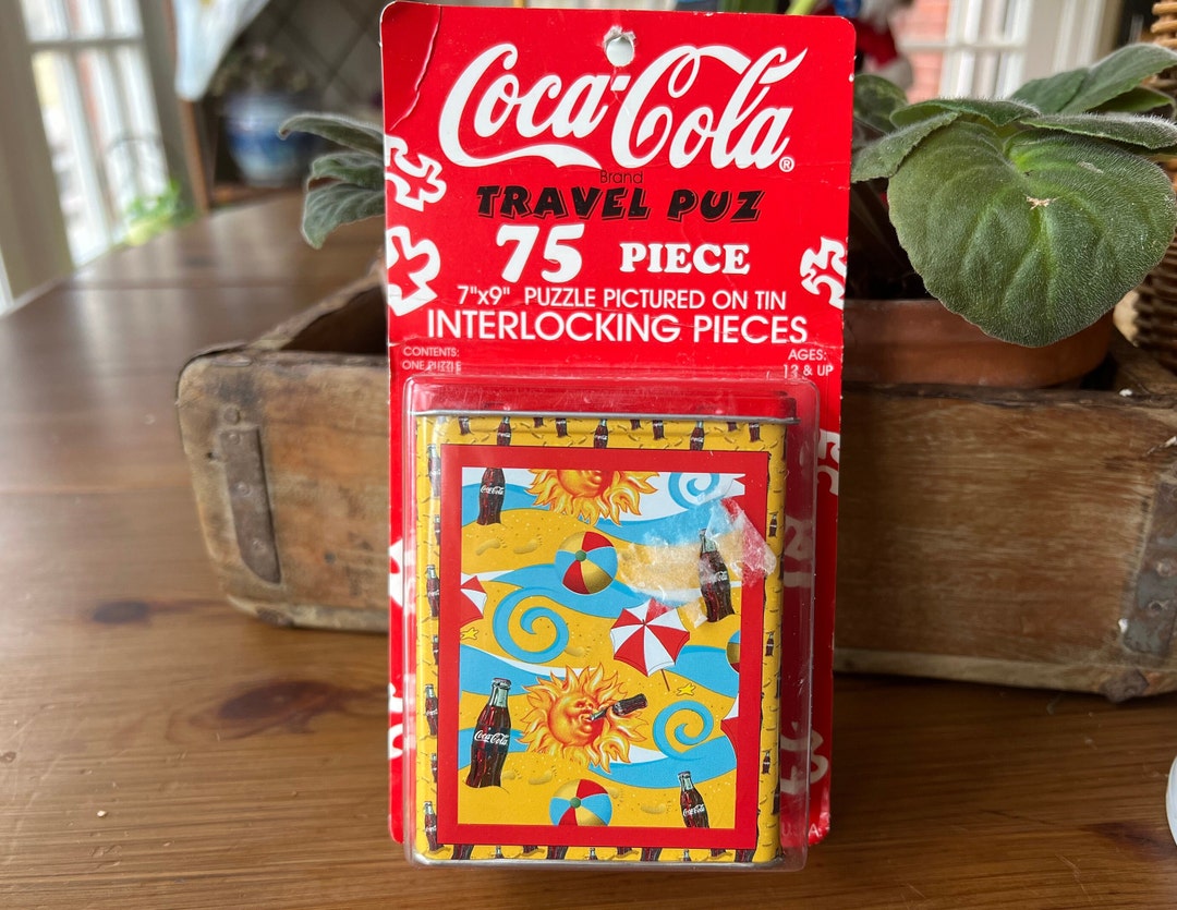 Vintage Coca Cola Puzzle Tin, Classic Coke Summer Puzzle in Tin, Summer ...