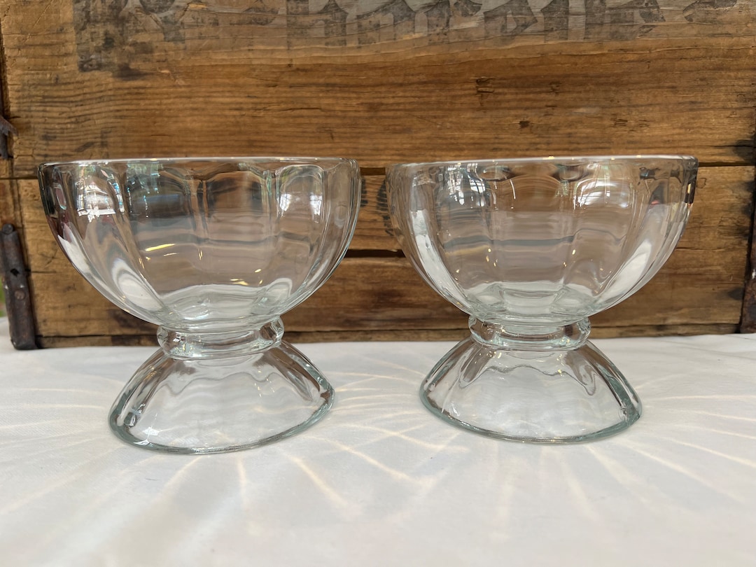 Libbey Ribbed Glassware Libbey Ribbed Glass Compote, Oversize Ice Cream, Large Parfait Glass ...
