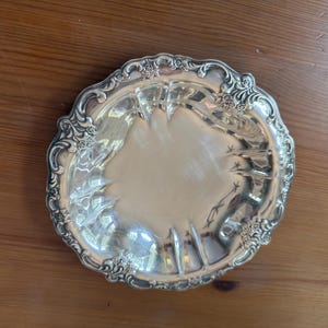 Silver Fluted Bowl, Orleans Silver Plated Bon Bon Bowl, Small Ornate Bowl for earrings, Bon Bon Bowl. International Silver Company