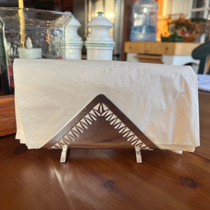 Silver Napkin Holder, Vintage WMF Silver Plate, Silver Napkin Display, Folded Silver Letter Holder, Silver Plate Dining Accessories