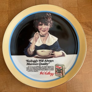 Kellogg&#39;s Nostalgia Collection, Collectors Plate of Old Advert, Kellogg&#39;s Will Always Maintain Quality 1990