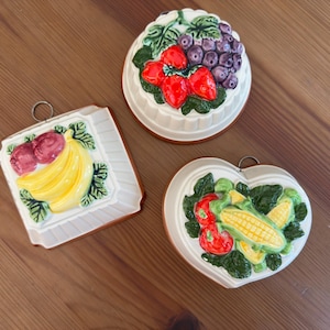 Miniature Ceramic Kitchen Molds: Farmhouse Decor, Made in Japan