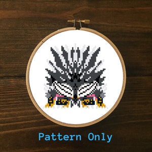 Ruiner Nergigante Monster Hunter World Cross Stitch Pattern PDF Download, Video Game Cross Stitch, Gifts for Gamers, Pixel Art, Nerdy Cross