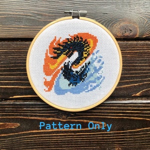 Monster Hunter World Alatreon Cross Stitch Pattern PDF Download, Pixel Art, Video Game Cross Stitch, Gifts for Gamers, Nerdy Cross Stit