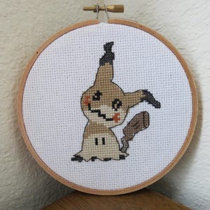 Mimikyu Pokemon Cross Stitch PDF Pattern Download, Halloween, Ghost Type, Fairy Type, Nerdy Cross Stitch, Gifts for Gamers image 2