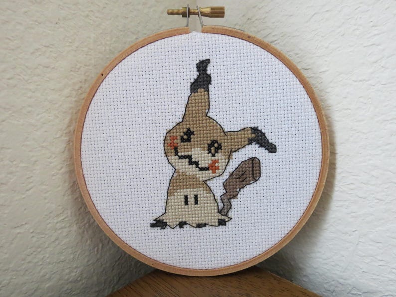 Mimikyu Pokemon Cross Stitch PDF Pattern Download, Halloween, Ghost Type, Fairy Type, Nerdy Cross Stitch, Gifts for Gamers image 2