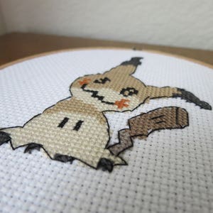 Mimikyu Pokemon Cross Stitch PDF Pattern Download, Halloween, Ghost Type, Fairy Type, Nerdy Cross Stitch, Gifts for Gamers image 3