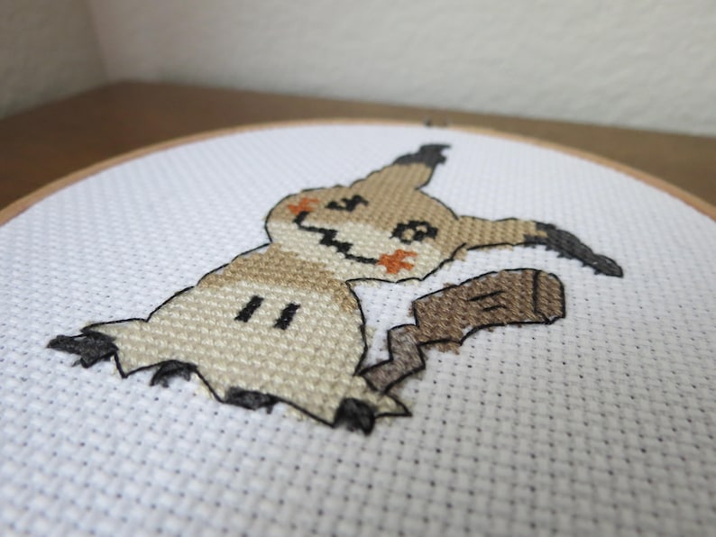 Mimikyu Pokemon Cross Stitch PDF Pattern Download, Halloween, Ghost Type, Fairy Type, Nerdy Cross Stitch, Gifts for Gamers image 3