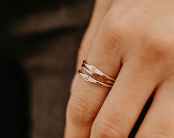 Personalized Initial Stacking Ring
