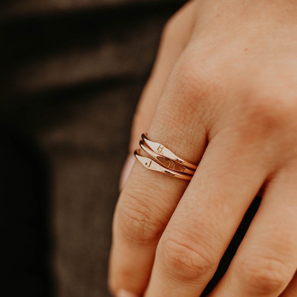 Personalized Initial Stacking Ring