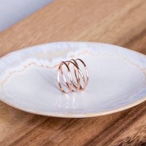 Large Rose Gold Wrap Ring, Rose Gold Wrap Ring, Wraparound Ring, Rose Gold Ring, Delicate Rose Gold Ring, Gold Jewelry, Delicate Ring image 2