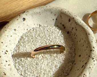Thick Stacking Band Ring, Gold Fill Stackable Ring, Delicate Gold Ring, Simple Ring