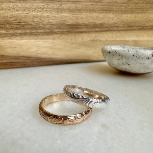 Silver Floral Ring, Thick Sterling Silver Ring,