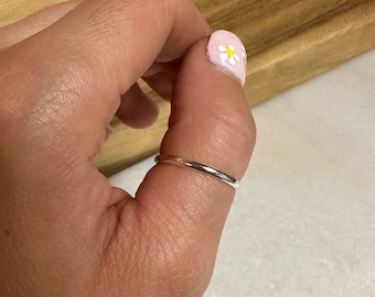 Thick silver thumb ring, Stacking Band Ring, Delicate Silver Ring, Simple Ring