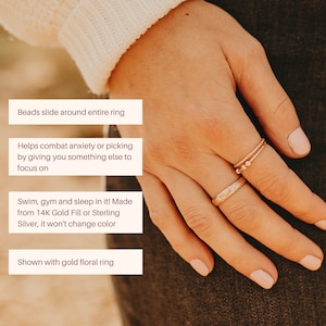 Fidget Anxiety Ring SET - Stackable Anxiety Ring Spinner, Fidget ...