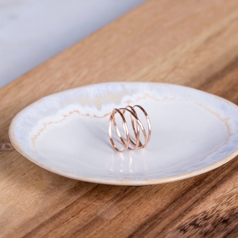 Large Rose Gold Wrap Ring, Rose Gold Wrap Ring, Wraparound Ring, Rose Gold Ring, Delicate Rose Gold Ring, Gold Jewelry, Delicate Ring image 2