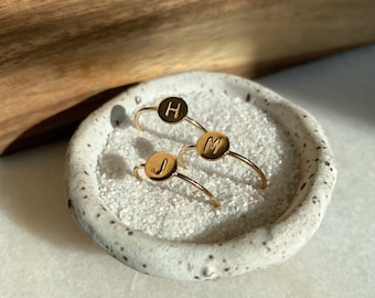 Personalized Initial Stacking Ring