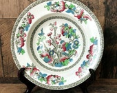 4 Johnson Bros Brothers England Indian Tree 8 Flat Rim Soup Bowls Vintage Key