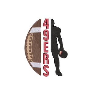 SAN FRANCISCO 49ERS 5 INCH SILVER NFL FOOTBALL PATCH – UNITED PATCHES