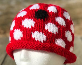 Polka dot beanie--inspired by Yayoi Kusama