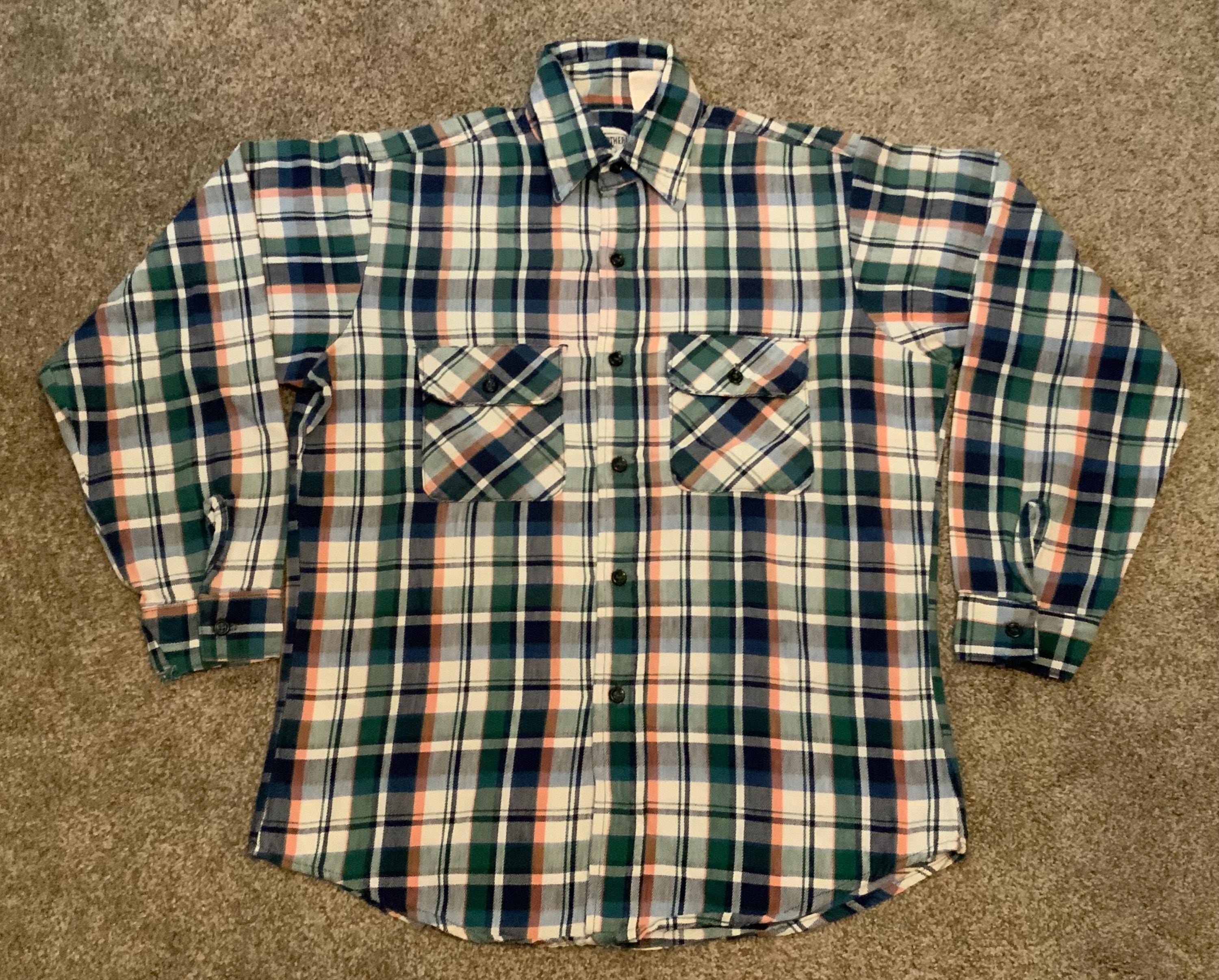 トップス 40's 50's FIVE BROTHER WORK 5 SHIRT 1950s Five Brother Cotton Work Shirt Sanforized Large