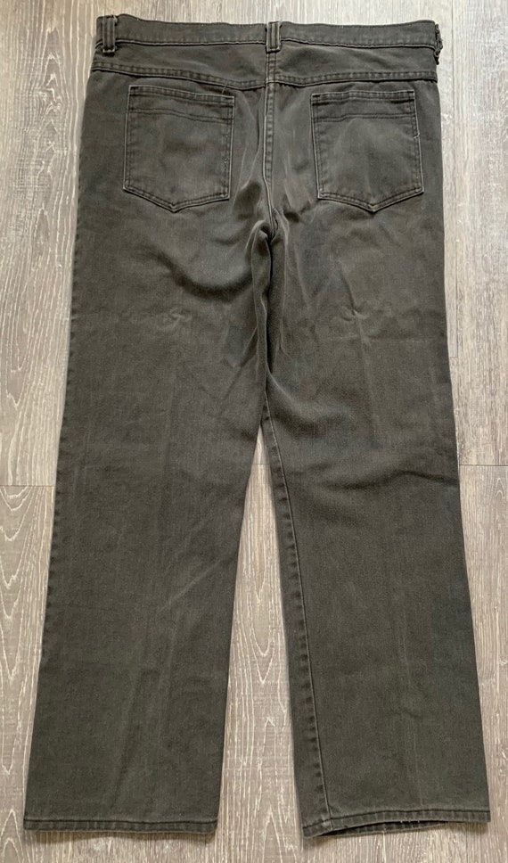 Vintage 70s Gray Mens Sz 36x30 Denim Jeans Zipper… - image 4