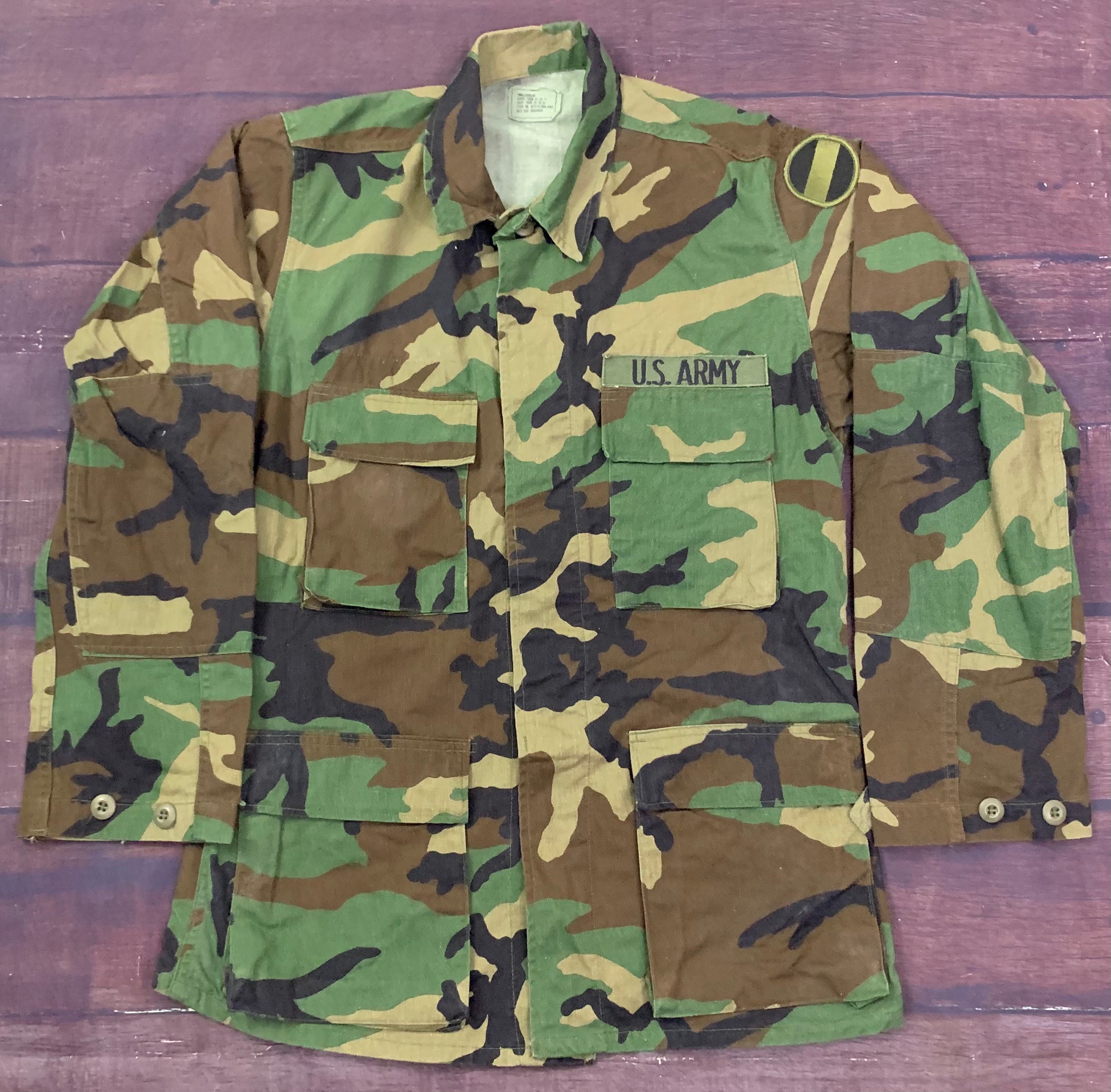 Vintage 90s US Army Camouflaged Woodland Combat Shirt Sz Small - Etsy