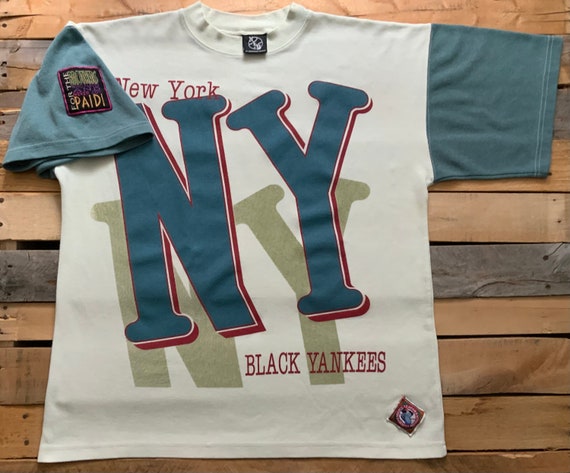 New York Yankees Jersey Majestic Vintage 90s Rare Gold Green Black Pinstripe MLB Baseball USA Made Size XL