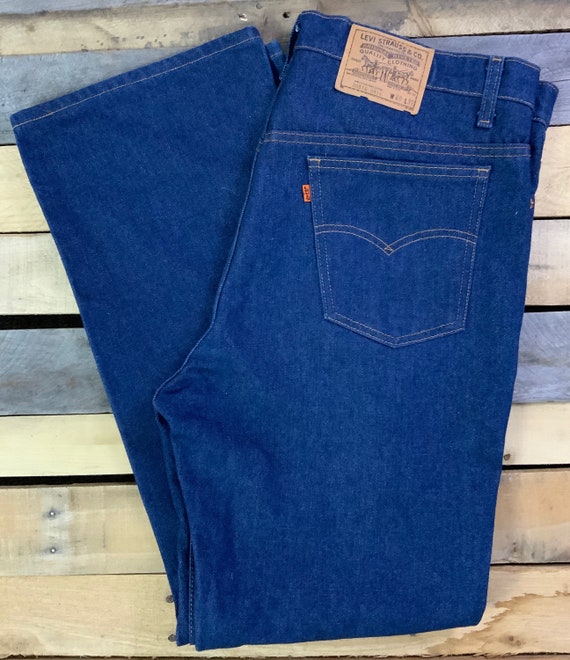 Vintage 80s Levi Strauss 20516-0914 Orange Tab Blue Zipper