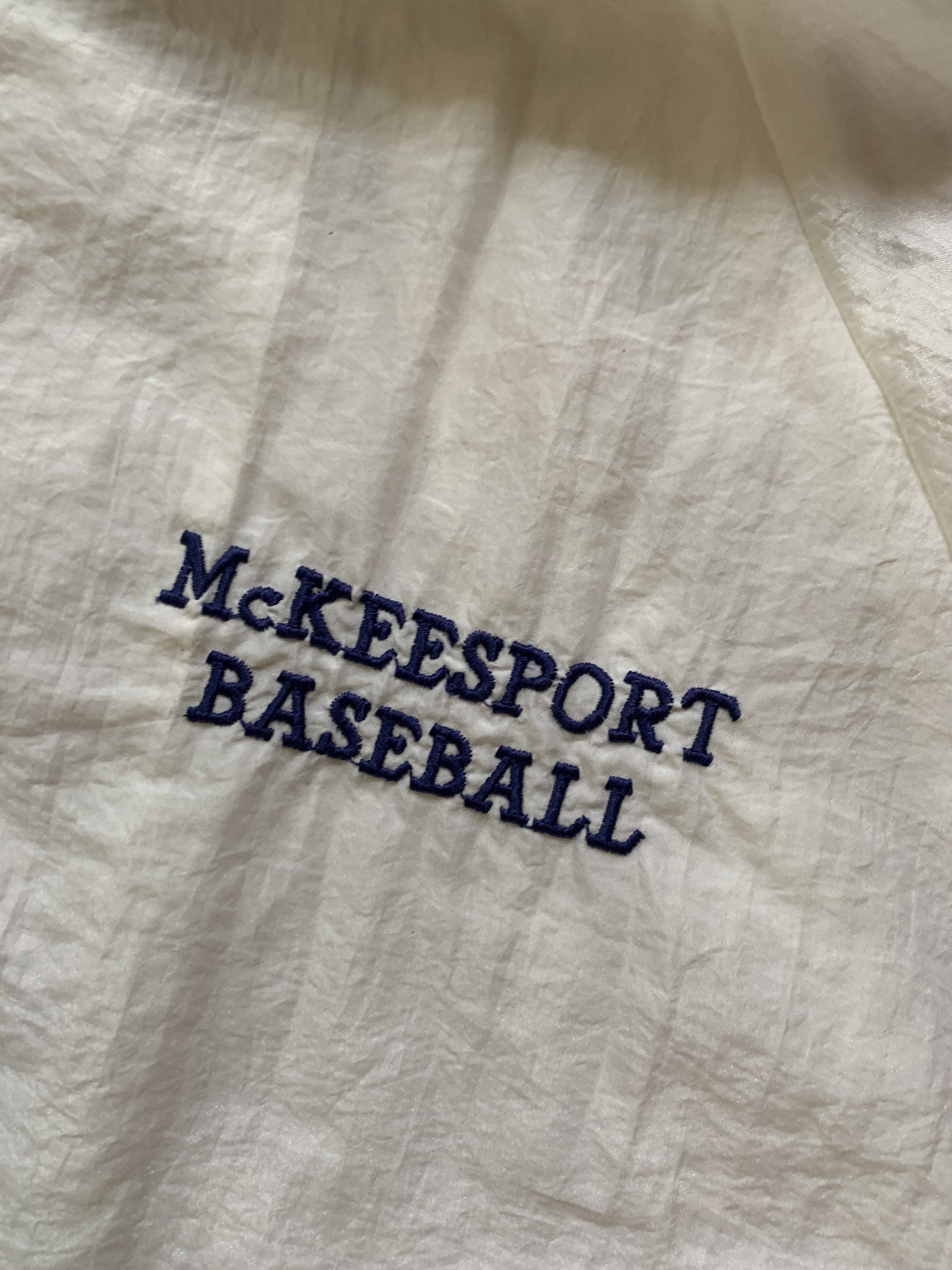 Vintage 90s Mckeesport Baseball Color Block Red & White Cut Etsy