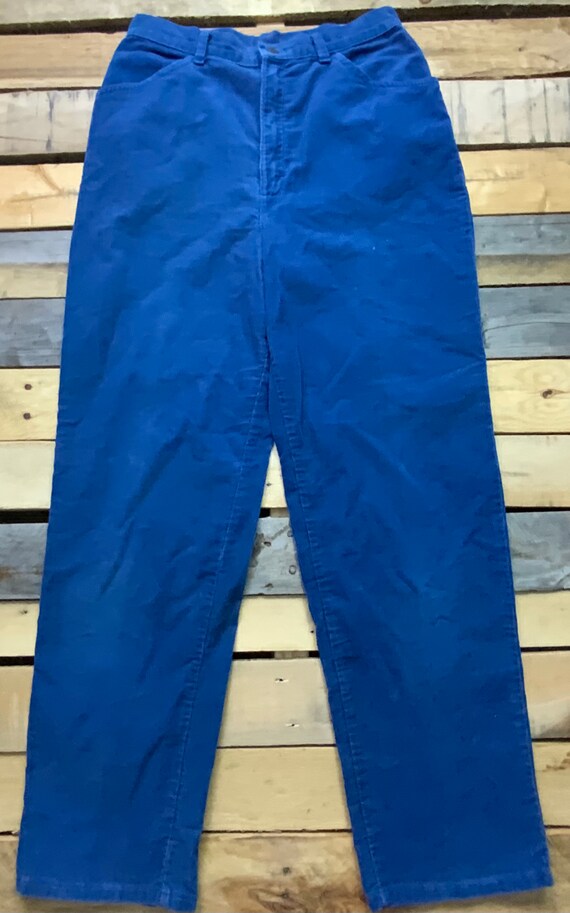 Vintage 80s Sears Blue Corduroy Pants Women’s Size