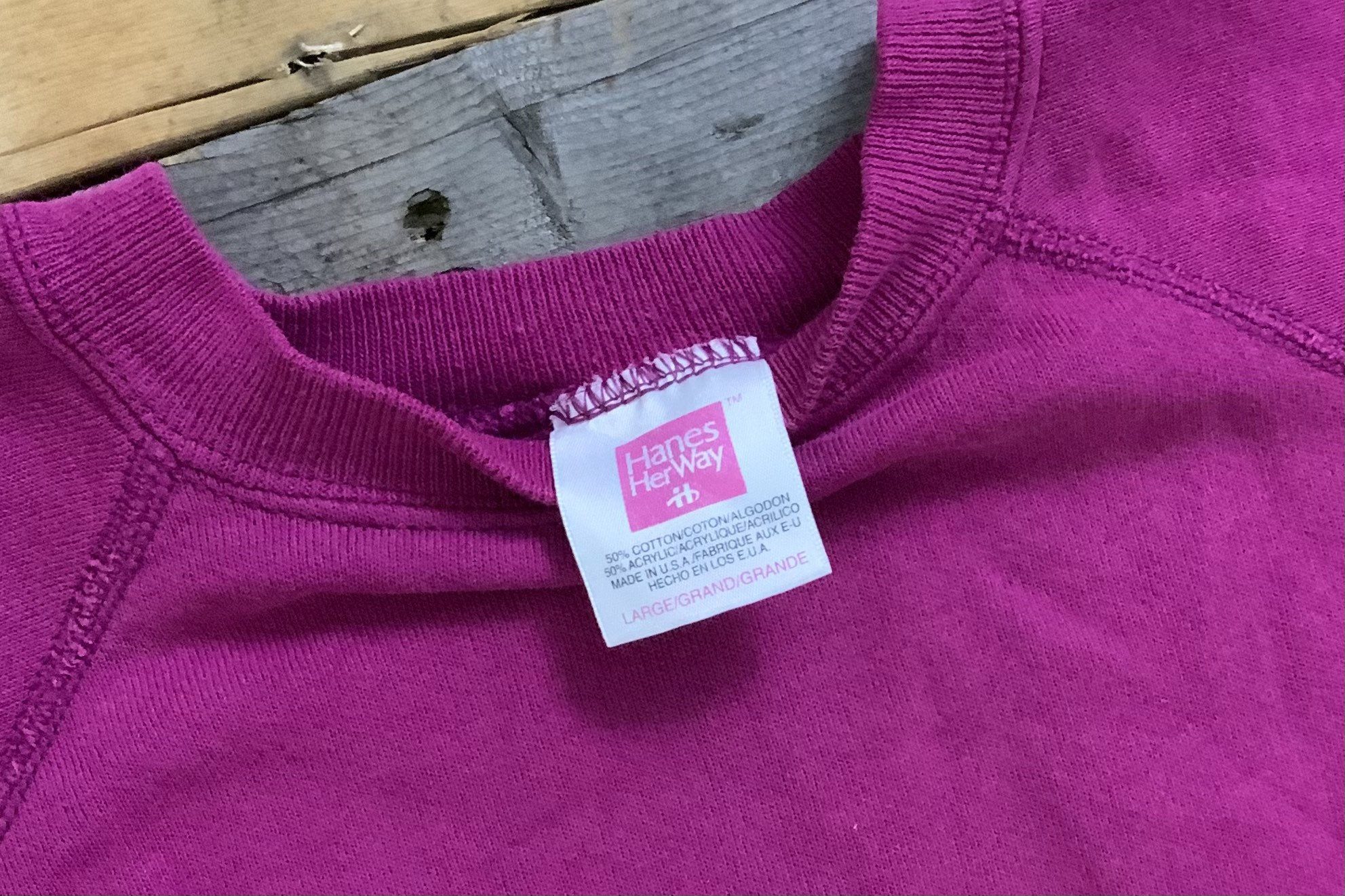 Vintage 90s Hanes Her Way Signature Pink 50/50 Pull Over Sz | Etsy