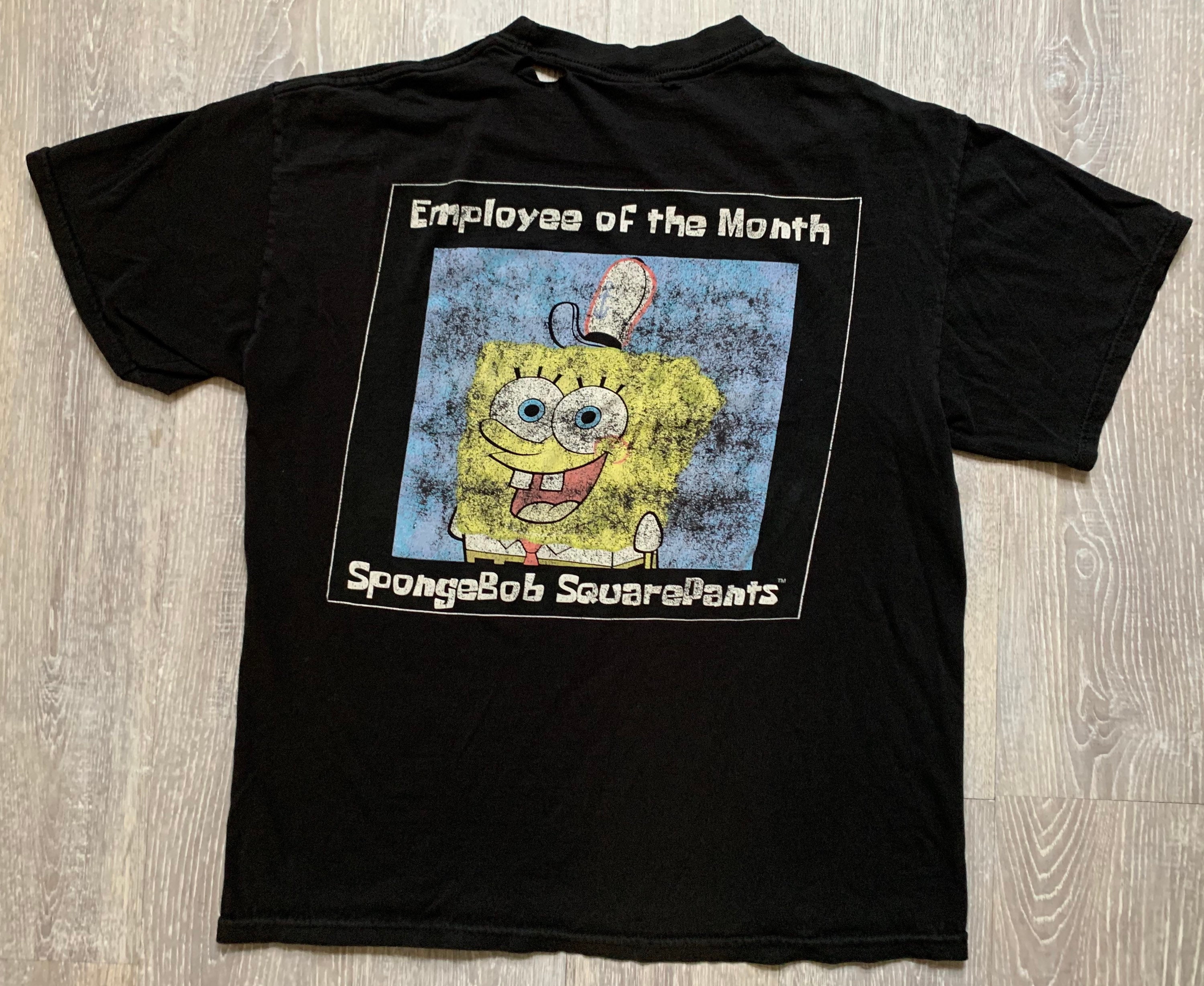 SpongeBob SquarePants T-Shirt Sad Patrick In Fish Bowl Small White