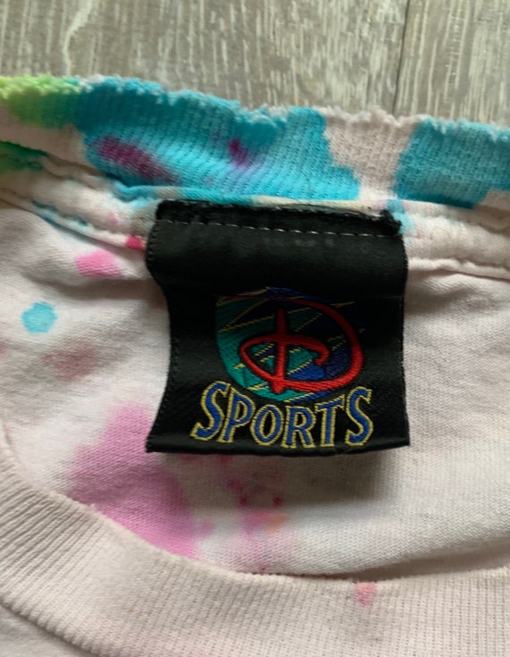 Vintage 90s ESPN Club Walt Disney World White Tie Dye