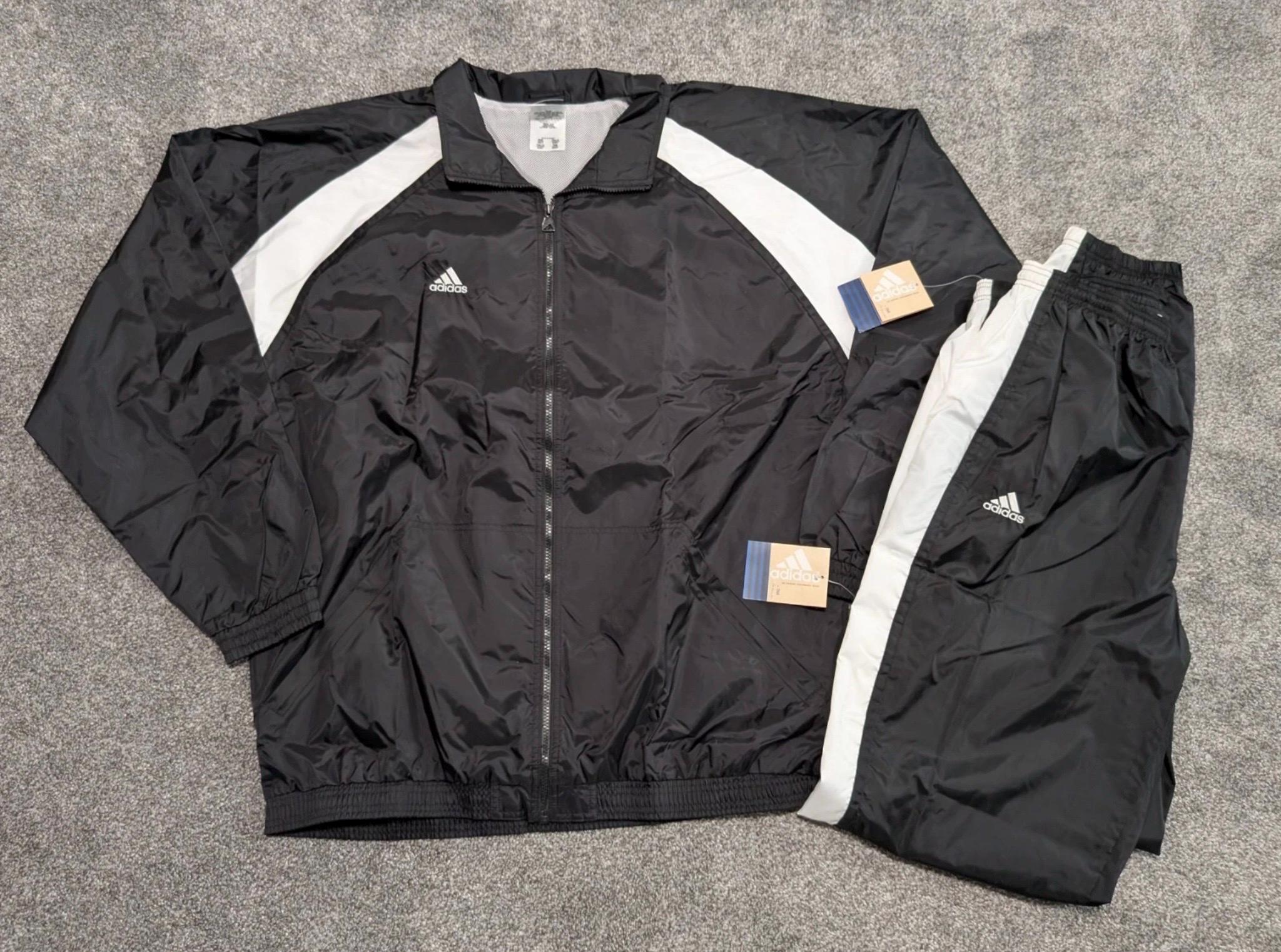 VTG 90s Adidas Track Suit Mens 2XL Tall Jacket & Pants Windbreaker