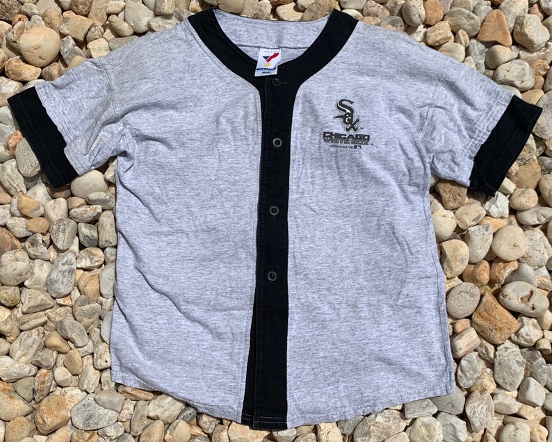Vintage 90s Chicago White Sox 1991 Artex Button Baseball Jersey Size Large 14-16 Medium Made in USA